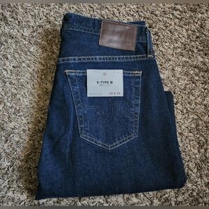 NWT AG Adriano Goldschmied Blue B-Type 3 Easy Cotton Jeans 30x35
